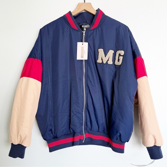 Missguided Plus Boston Varsity Bomber Jacket - Picture 2 of 5